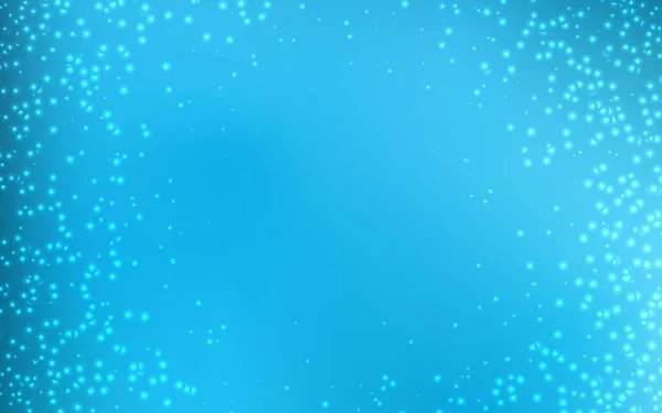 Agencement Vectoriel Bleu Clair Avec Étoiles Cosmiques Illustration Brillante Avec — Image vectorielle