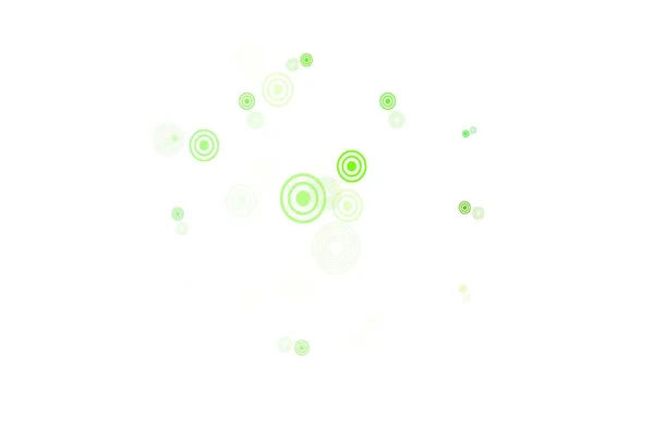 Mise Page Vectorielle Vert Clair Avec Des Formes Circulaires Illustration — Image vectorielle