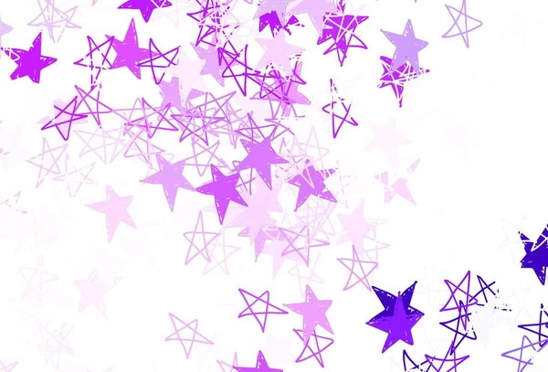 Light Pink Vector Texture Beautiful Stars Blurred Decorative Design Simple — Stock Vector