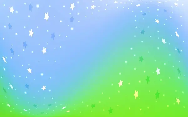 Ljusblå Grön Vektorstruktur Med Vackra Stjärnor Glänsande Färgad Illustration Med — Stock vektor