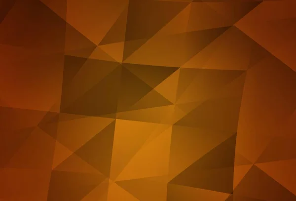 Világos Narancssárga Vektor Ragyogó Háromszög Elrendezése Egy Teljesen Színes Illusztráció — Stock Vector