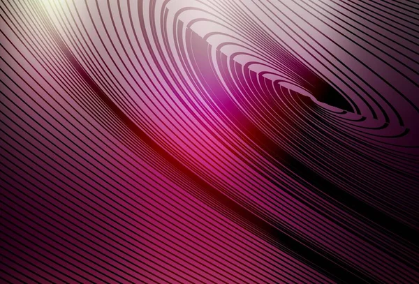 Dunkelrosa Vektorschablone Mit Geschwungenen Linien Leuchtend Bunte Illustration Einfachen Kurvenstil — Stockvektor
