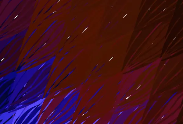 Donkerblauwe Rode Vectorachtergrond Met Gebogen Lijnen Gloednieuwe Kleurrijke Illustratie Gebogen — Stockvector