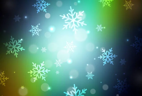 Donkerblauw Gele Vectorachtergrond Vakantiestijl Een Kleurrijk Ontwerp Kerststijl Met Verloop — Stockvector