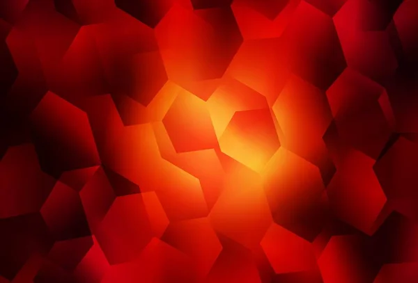 Fondo Vector Rojo Claro Con Hexágonos Hexagones Coloridos Sobre Fondo — Archivo Imágenes Vectoriales