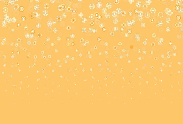 Ljusrosa Gul Vektor Bakgrund Med Bubblor Glitter Abstrakt Illustration Med — Stock vektor