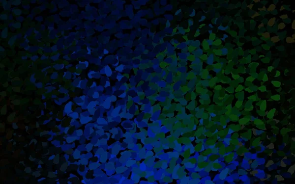 深蓝色 绿色矢量背景与孟菲斯的形状 色彩斑斓的混乱形式 带有现代风格的渐变 商务名片的现代设计 — 图库矢量图片