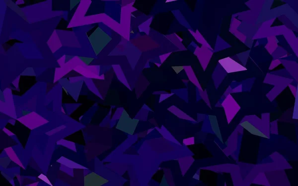 Fond Vectoriel Violet Foncé Avec Style Polygonal Triangles Sur Fond — Image vectorielle
