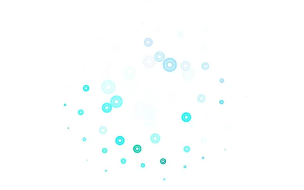 Azul Claro Fondo Vector Verde Con Burbujas Ilustración Abstracta Con — Vector de stock