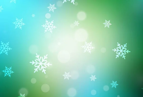 Light Blue Green Vector Background Xmas 스타일 현대의 추상적 크리스마스 — 스톡 벡터