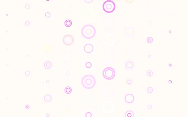 Светло Розовый Желтый Векторный Фон Пятнами Красивая Цветная Иллюстрация Размытыми — стоковый вектор