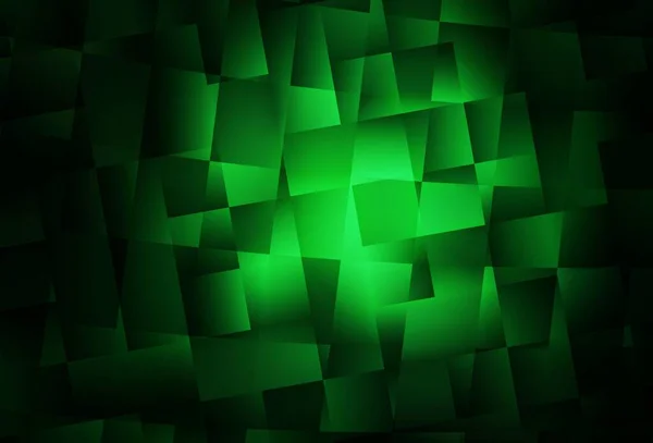 Textura Vectorial Verde Oscuro Estilo Rectangular Ilustración Abstracta Brillante Con — Vector de stock