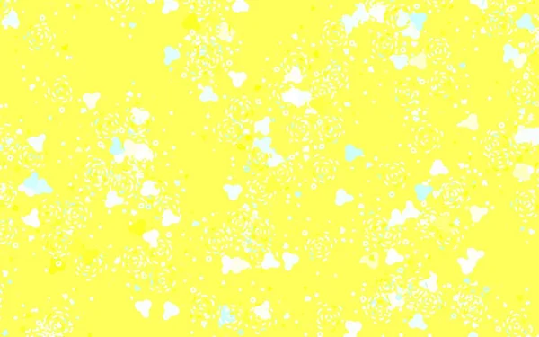 Světle Modré Žluté Vektorové Pozadí Abstraktními Tvary Dekorativní Design Abstraktním — Stockový vektor