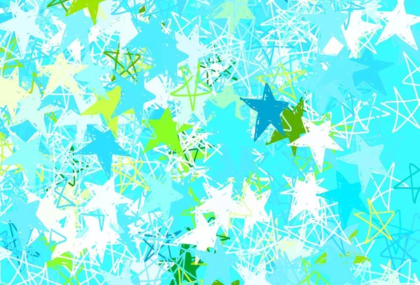 Azul Claro Fondo Vectorial Amarillo Con Estrellas Colores Ilustración Colores — Vector de stock