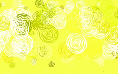 Açık yeşil, sarı vektör, güllü zarif duvar kağıdı. Karalama tarzında çiçekli soyut illüstrasyon. Cep telefonlarının geçmişleri için şablon.