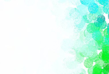 Açık mavi, rastgele şekilli yeşil vektör deseni. Renkli rastgele şekillerle modern soyut illüstrasyon. Duvar kağıtları için zarif tasarım.