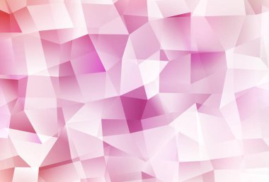Açık pembe vektör soyut mozaik arkaplan. Çokgen soyut çizim ve gradyan. Dizaynınız için üçgen desen.