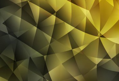 Koyu yeşil, sarı vektör çokgen çizimi. Çokgen tarzda tamamen yeni bir renk çizimi. Web siteniz için yeni bir doku.