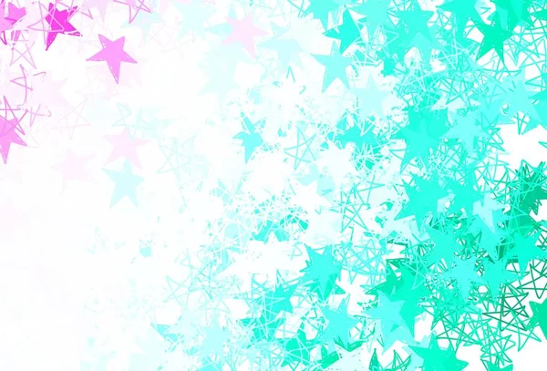 Светло Зеленая Красная Текстура Красивыми Звездами Звёзды Размытом Абстрактном Фоне — стоковый вектор