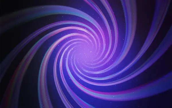 銀河系の星と暗い紫色のベクトル背景 明るい天文学者の星と輝く色のイラスト あなたのビジネス広告のためのスマートデザイン — ストックベクタ