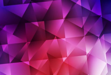 Açık Pembe, kırmızı vektör üçgen çizim. Origami tarzında gradyan ile geometrik çizim. Bir markanın arkaplanı için desen.