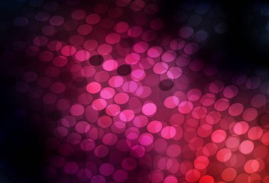 Küreli koyu pembe vektör deseni. Parlak renkli soyut çemberlerin olduğu bir resim. Güzel web siteleri için desen.