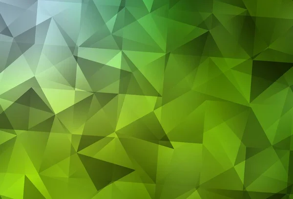 Hellgrüner Gelber Vektor Mit Dreieckigem Hintergrund Elegante Helle Polygonale Illustration — Stockvektor