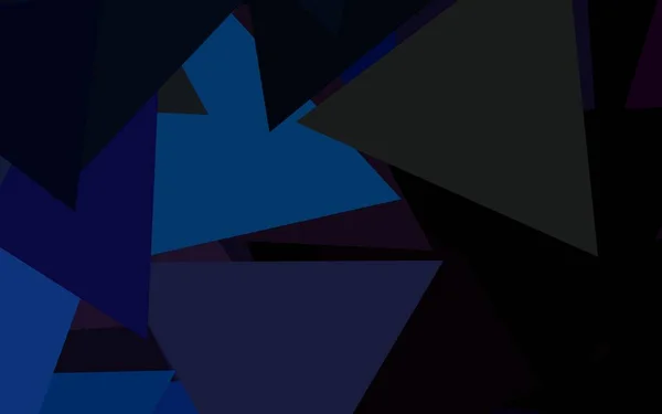 Fondo Vectorial Azul Oscuro Con Triángulos Ilustración Abstracta Brillante Con — Archivo Imágenes Vectoriales