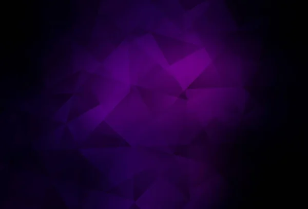 Dark Purple Vector Triángulo Textura Del Mosaico Ilustración Abstracta Poligonal — Vector de stock