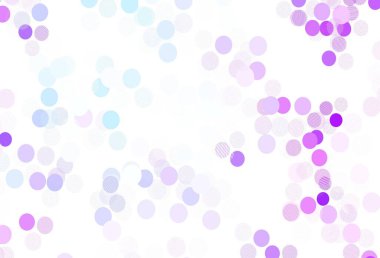 Açık pembe, küreli mavi vektör deseni. Parlak renkli soyut çemberlerin olduğu bir resim. Marka kitabınız için yeni şablon.