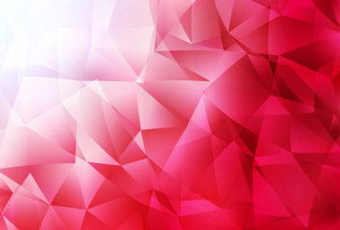 Açık Kırmızı Vektör soyut mozaik arkaplan. Origami stilinde gradyan ile yaratıcı geometrik illüstrasyon. Marka kitabınız için yeni şablon.