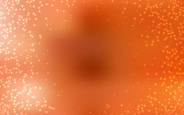 带有天文恒星的亮橙色矢量背景 带有梯度的模糊抽象背景上的太空恒星 宇宙背景模板 — 图库矢量图片