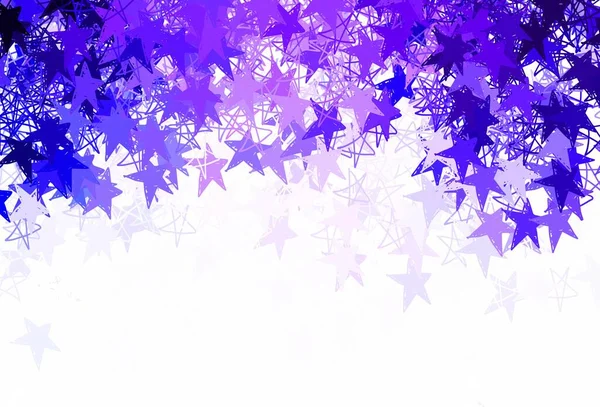 Textura Vectorial Púrpura Claro Con Hermosas Estrellas Ilustración Abstracta Brillante — Vector de stock