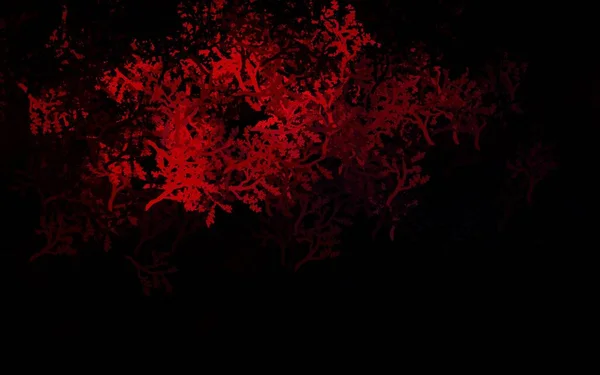 Vektor Merah Gelap Pola Alami Dengan Pohon Cabang Ilustrasi Abstrak - Stok Vektor