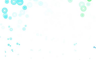 Açık mavi, daireli yeşil vektör şablonu. Parlak renkli soyut çemberlerin olduğu bir resim. Marka kitabınız için yeni şablon.