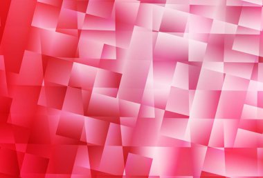 Eşkenar dörtgenli açık kırmızı vektör arkaplanı. Dikdörtgenleri ve kareleri olan güzel bir çizim. Reklamlar için desen.