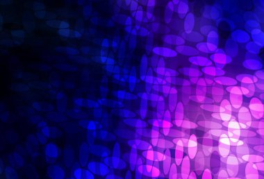 Kabarcıklı koyu mor vektör arkaplan. Renkli su damlaları olan modern soyut çizimler. Reklamlar, broşürler için desen.