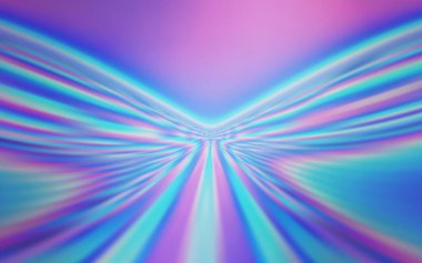 Açık Pembe, eğri çizgileri olan mavi vektör düzeni. Renkli çizgileri ve şekilleri olan bir örnek. Tasarımınız için renkli dalga deseni.