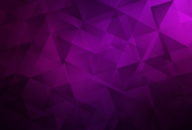 Koyu pembe vektör mozaik arka plan. Üçgenli parlak renkli çizimler. İş tasarımınız için yepyeni bir tarz.