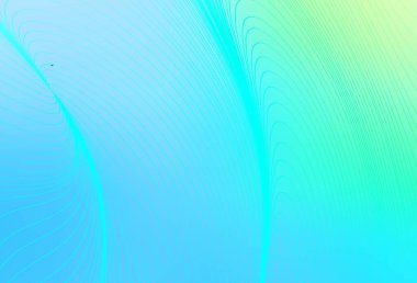 Açık mavi, eğri çizgileri olan yeşil vektör arkaplanı. Basit eğri biçiminde parlak renkli bir illüstrasyon. Fikirlerin için bir örnek..