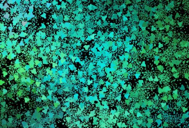 Soyut şekilli koyu yeşil vektör arkaplan. Renkli rastgele şekillerle modern soyut illüstrasyon. Bir cep telefonu için arka plan.