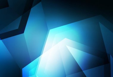Koyu mavi vektör soyut çokgen arkaplan. Origami tarzında gradyan ile geometrik çizim. Pankartın için tamamen yeni bir şablon.