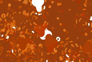 Memphis şekilli Light Orange vektör arkaplanı. Renkli rastgele şekillerle modern soyut illüstrasyon. İşiniz için en iyi akıllı tasarım.