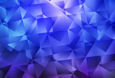 Açık BLUE vektör çokgen arkaplan. Gradyanı olan zarif parlak çokgen çizimi. Web siteniz için çokgen tasarım.