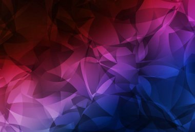 Koyu mavi, kırmızı vektör düşük poli düzeni. Origami tarzında gradyan ile geometrik çizim. Pankartın için tamamen yeni bir şablon.