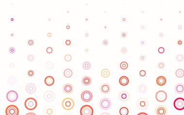 Açık Kırmızı, daireli sarı vektör şablonu. Doğa tarzında renkli baloncuklu soyut illüstrasyon. Marka kitabınız için yeni şablon.