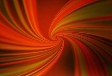 Eğri çizgileri olan koyu turuncu vektör şablonu. Soyut ve gradyan biçiminde geometrik çizim. Reklamınız, broşürleriniz, broşürleriniz için yeni bir doku..