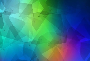 Açık mavi, çokgen şekilli yeşil vektör arkaplanı. Renkli rastgele şekillerle modern soyut illüstrasyon. Duvar kağıtları için zarif tasarım.