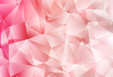 Açık kırmızı vektör üçgen düzeni. Çokgen soyut çizim ve gradyan. Pankartın için tamamen yeni bir şablon.