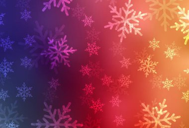 Açık Pembe, Yeni Yıl tarzında sarı vektör düzeni. Gradyan Noel elementleri içeren bir Akıllı Çizim. Reklamlar, posterler, kitap afişleri için desen.